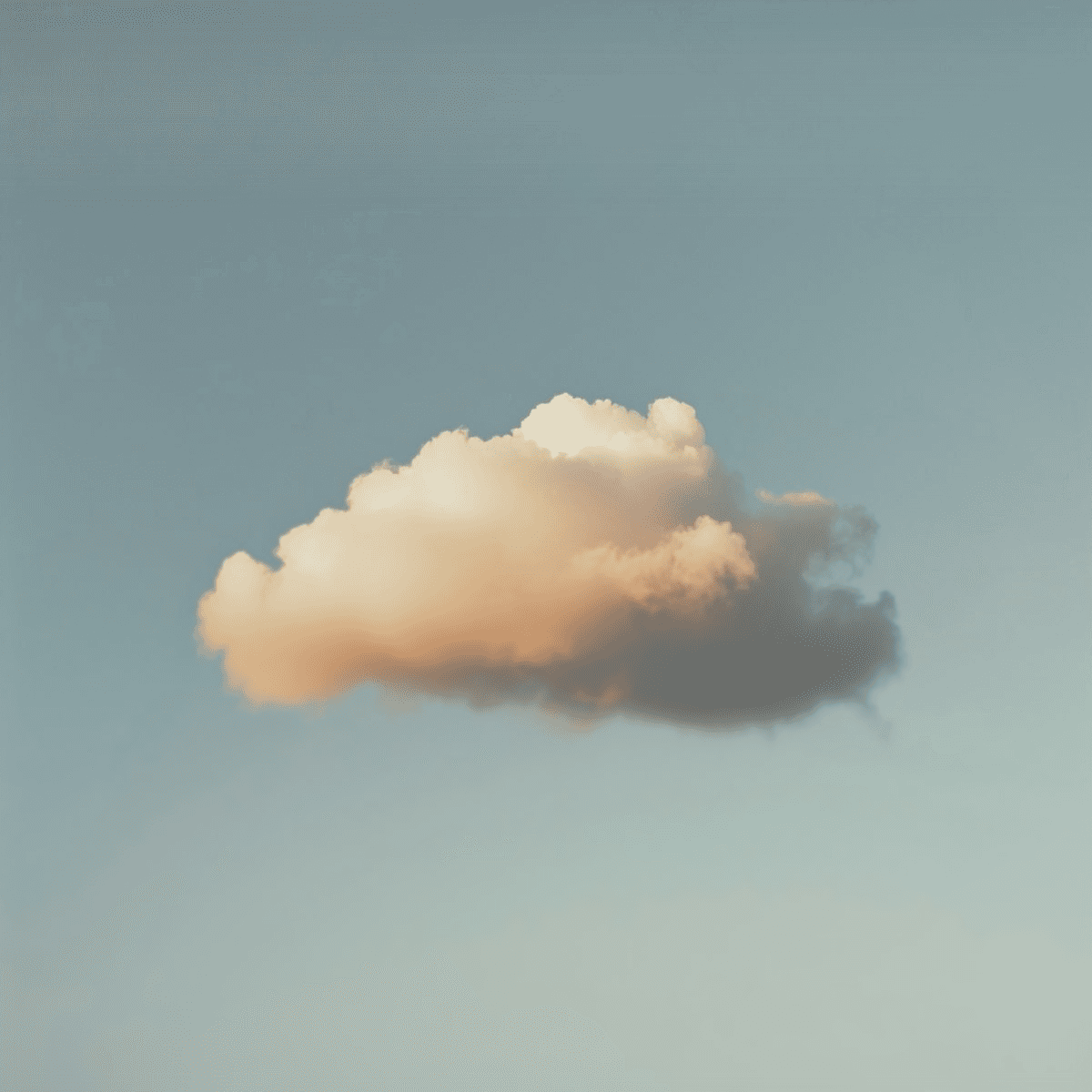 A faint blue cloud